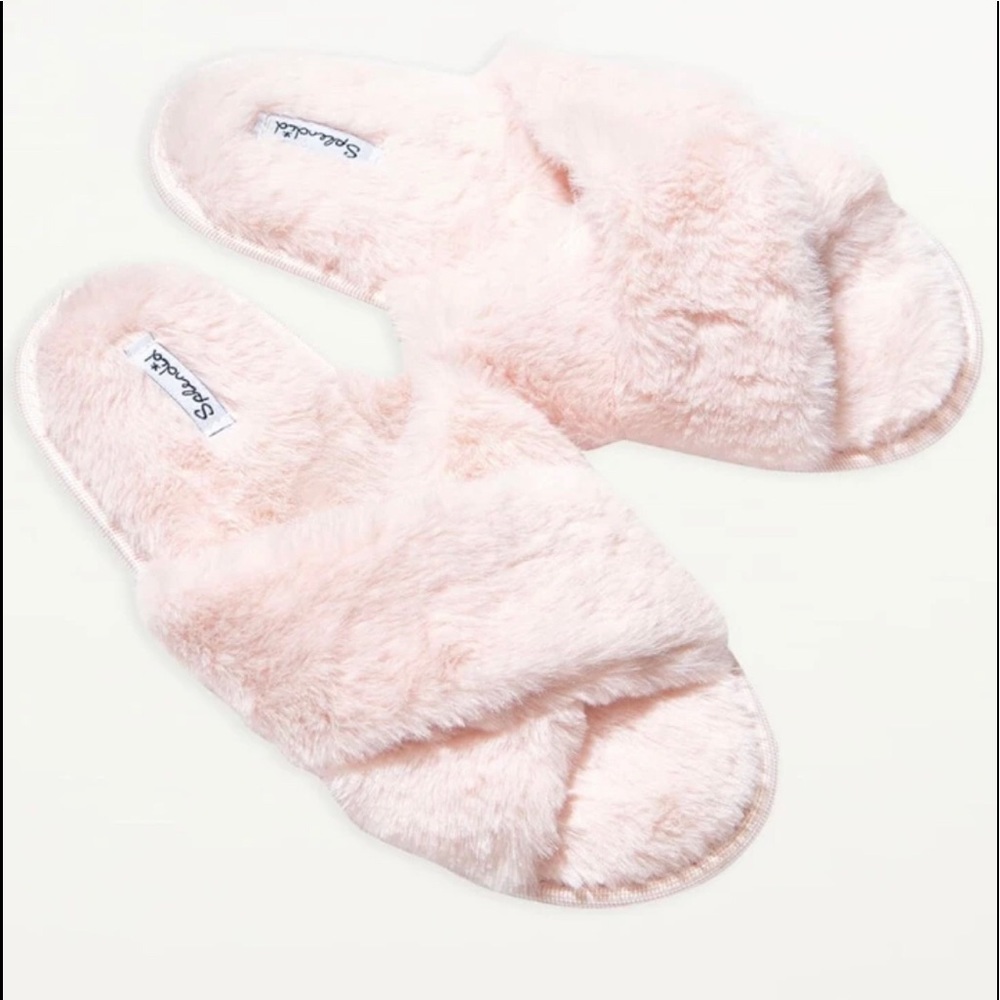 Splendid Faux Fur Criss Cross Slippers 
Original Price: $48
Size: S/M